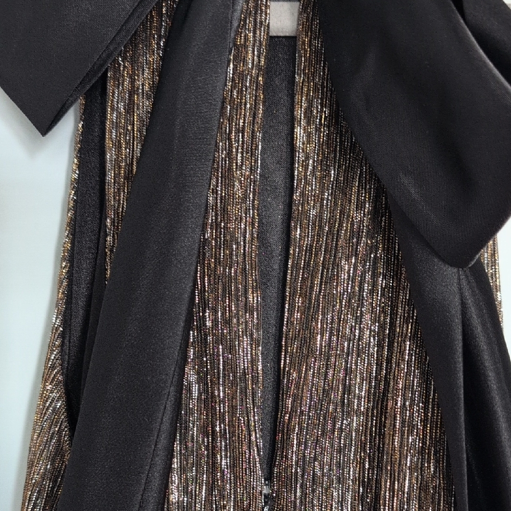 Laundry By Shelli Segal Metallic Multi-Color Halter Midi Dress - Picture 3 of 8